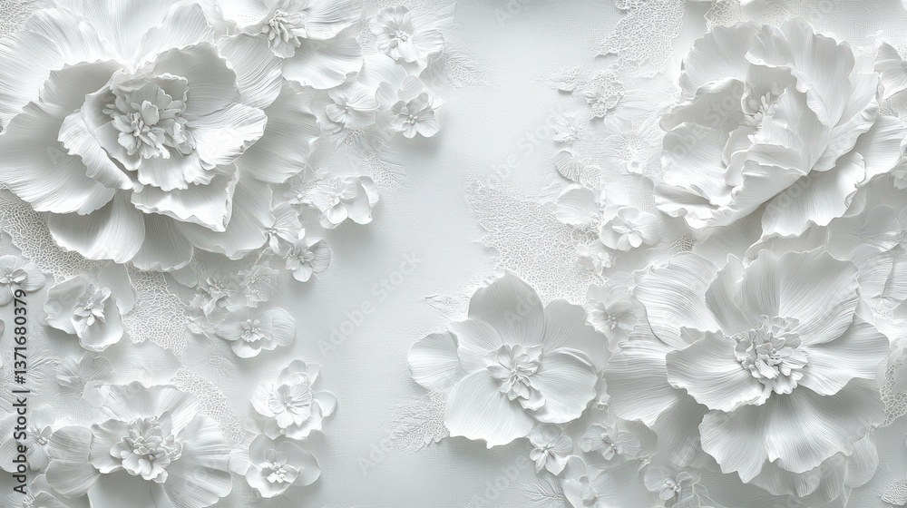 Elegant White Floral Texture Background for Elegant Design Projects Elegant White Floral Texture Background for Elegant Design Projects