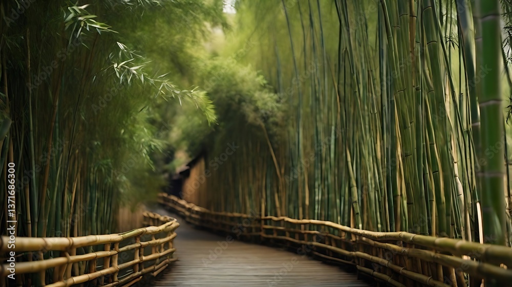 Fototapeta premium Fresh bamboo green background.