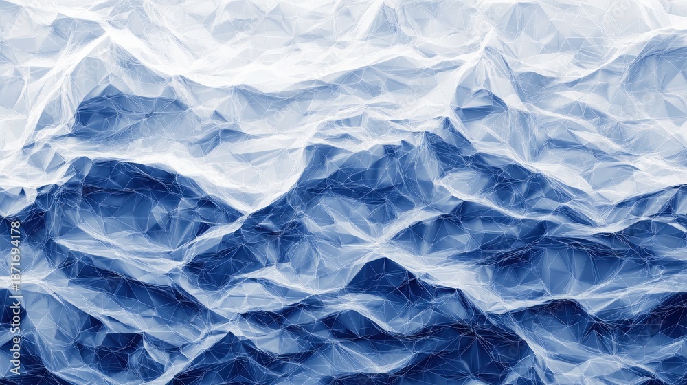 Obraz premium Abstract Sea Waves in Shades of Blue and White for Creative Use