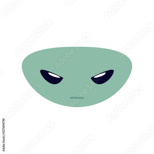 Vector image of an alien icon with a white background