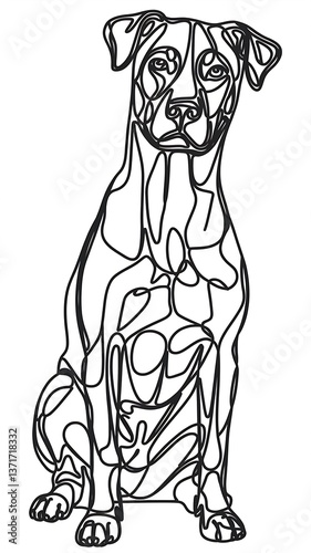Line art of dog