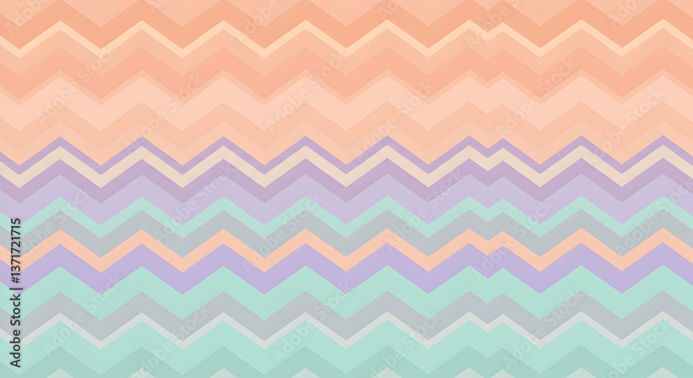 This image showcases a soft pastel-colored chevron pattern arranged in horizontal lines, creating a simple yet visually pleasing design. This image showcases a soft pastel-colored chevron pattern arranged in horizontal lines, creating a simple yet visually pleasing design.