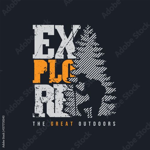 Explore outdoors graphic t-shirt and apparel design