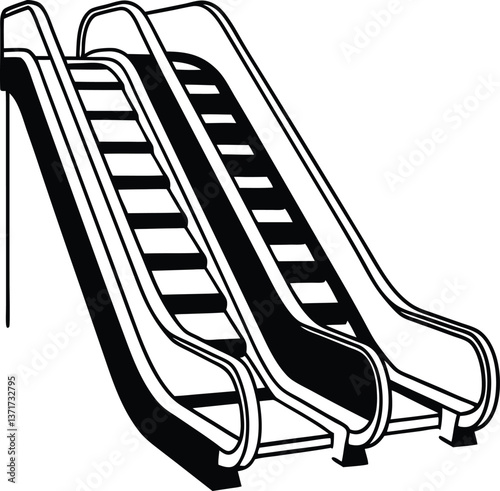 Escalator in a public building.