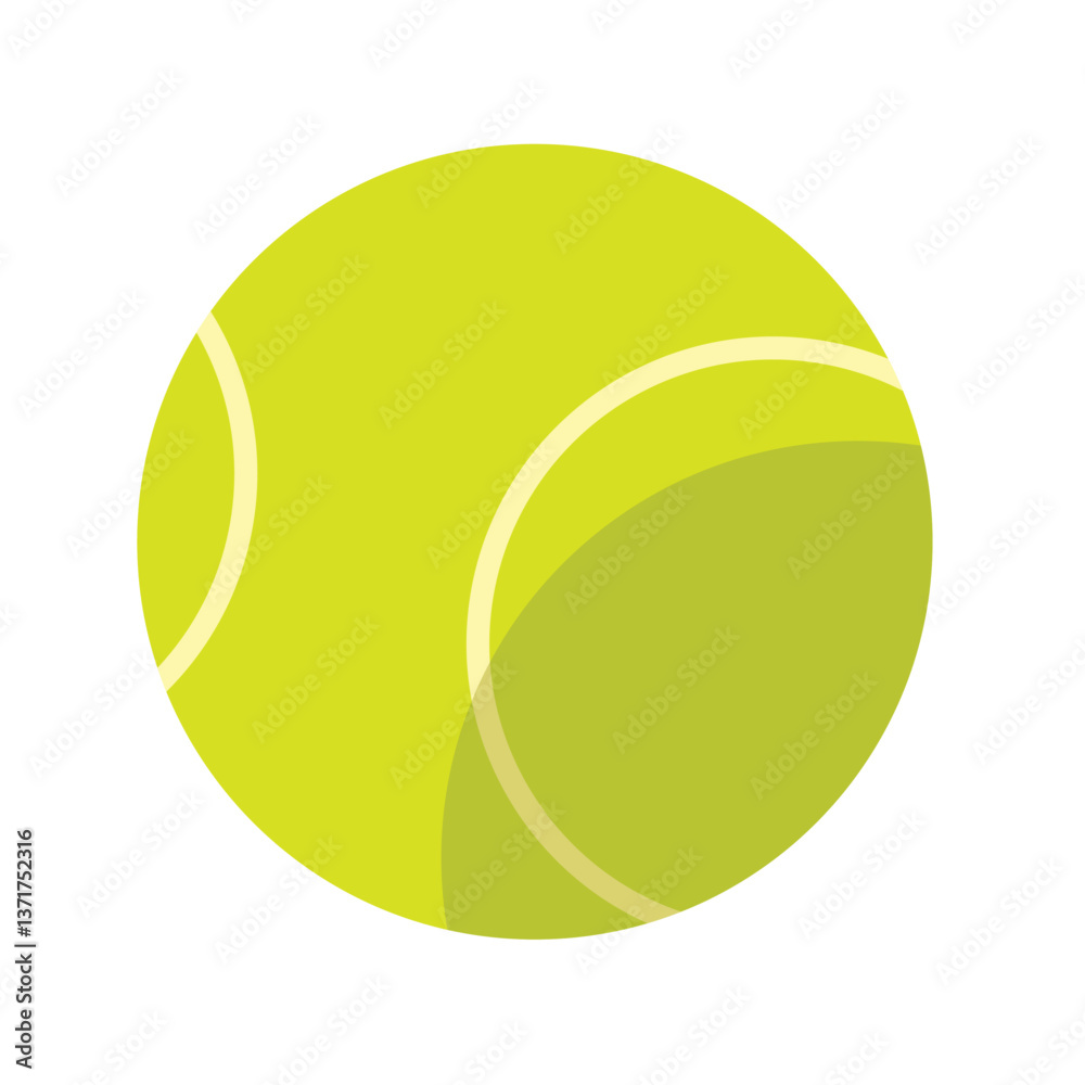 Vector image of a tennis ball icon with a white background Vector image of a tennis ball icon with a white background