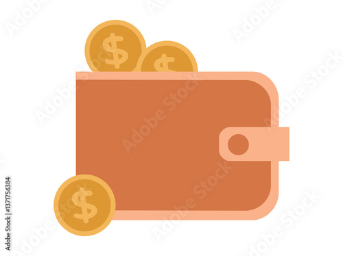 Wallet Money Shapes Background Illustration