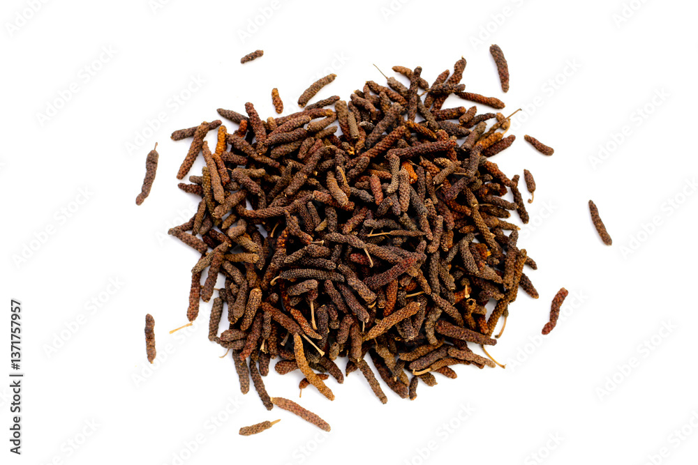 Obraz premium Dried long pepper or Indian long pepper
