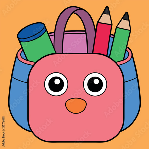 Backpack and school books.