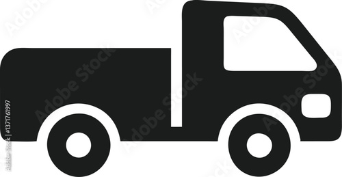 delivery truck silhouette icon 