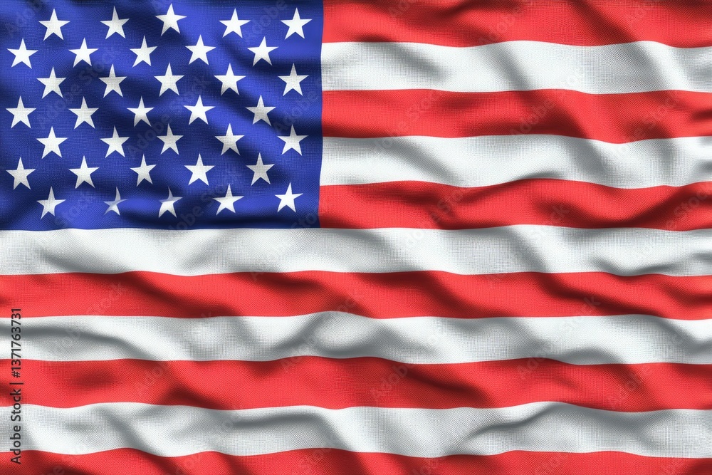 Fototapeta premium Shimmering American Flag With Sequins