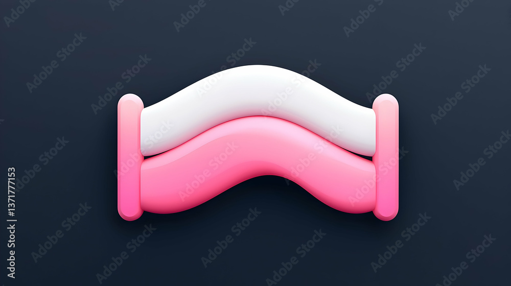 Pink and White 3D Gate Entrance Icon Pink and White 3D Gate Entrance Icon