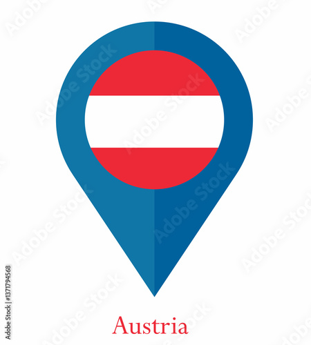 Free Download Flag Of Austria, Austria flag, National flag of Austria. Map Pin flag of Austria. - GFXLoad