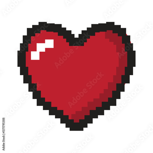 pixel art of love the style of an old video game, pixelated 8bit