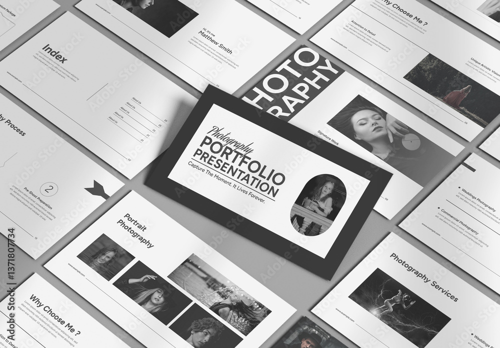 Modelo de Minimal Portfolio Presentation Template Design For ...