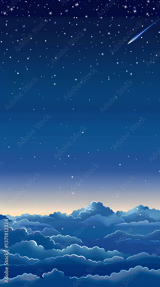 Naklejka premium starry night sky