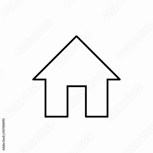 Basic home icon vector sign