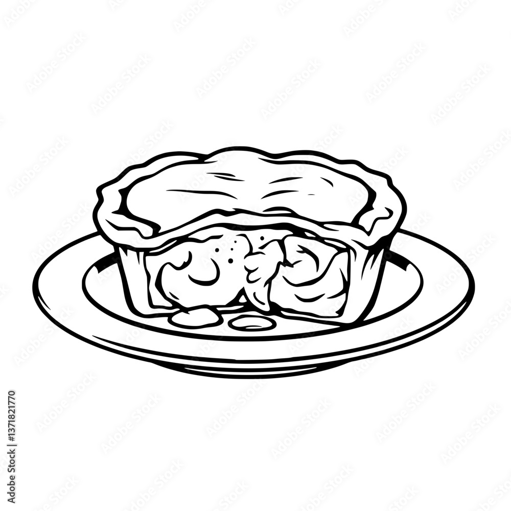 A Partially Eaten Crusty Hand Pie on a Plate A Partially Eaten Crusty Hand Pie on a Plate