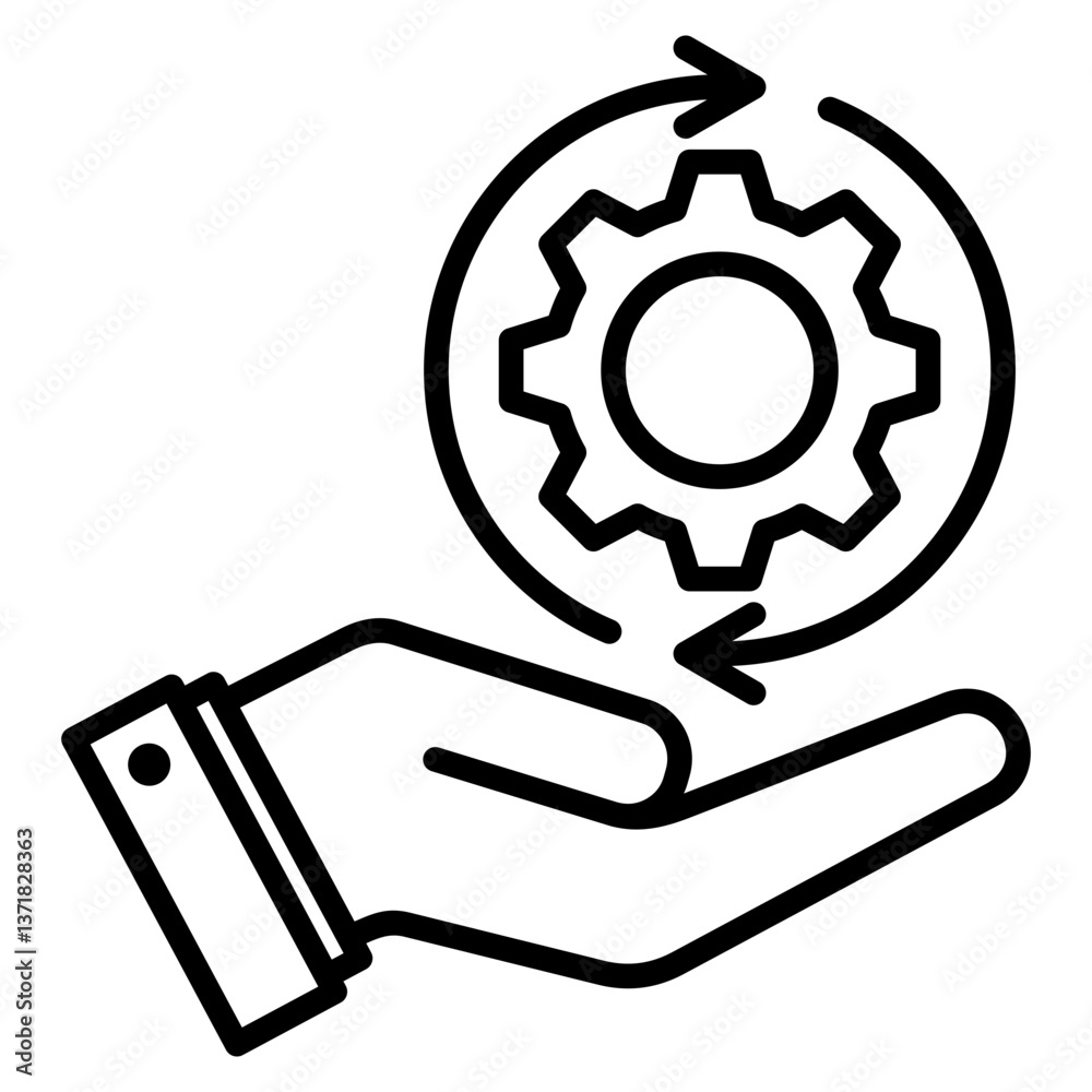 Change Management Outline Icon Change Management Outline Icon