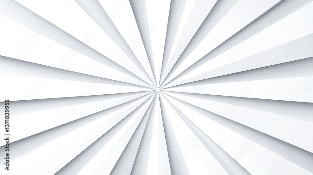 Obraz premium Abstract White Geometric Sunburst Background Design