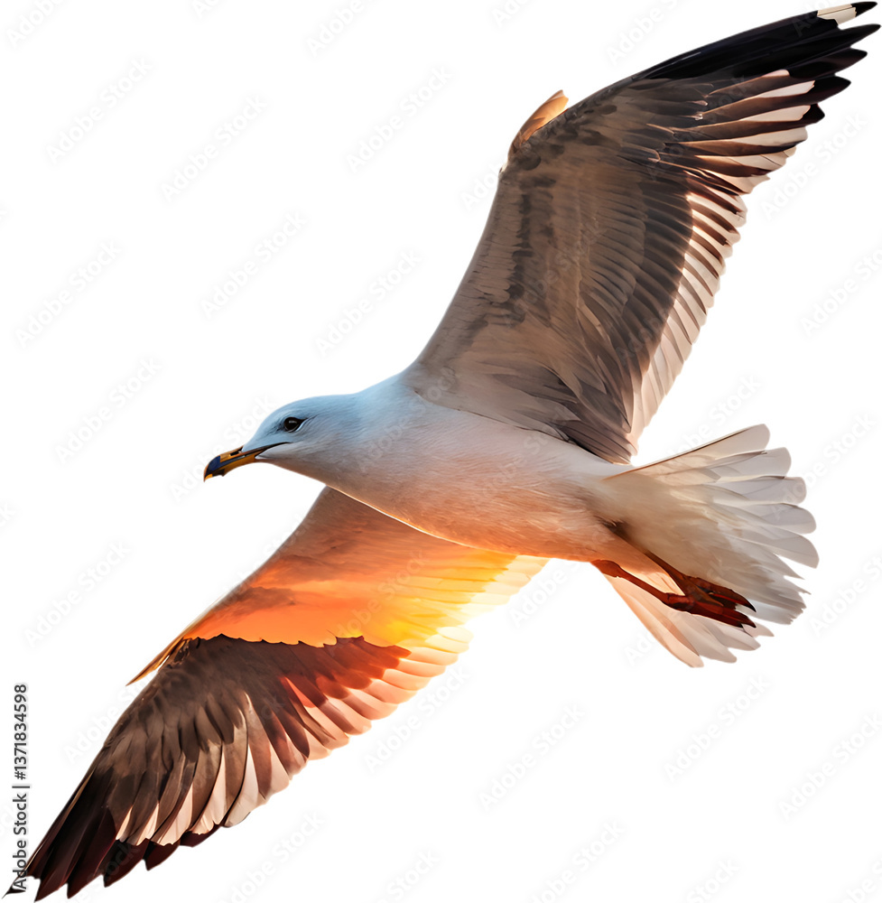 Fototapeta premium Seagull profile logo, minimalistic, elegant, professional, dynamic, iconic, clean, modern.