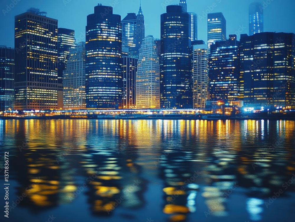 Fototapeta premium City Skyline at Night