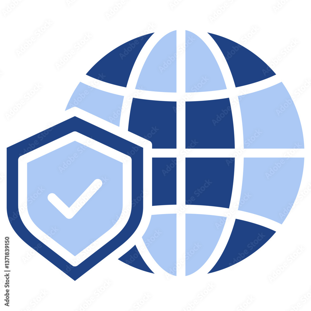 Security Flat Blue Icon Security Flat Blue Icon