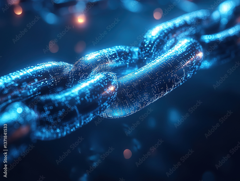 Futuristic Digital Chain Link Futuristic Digital Chain Link