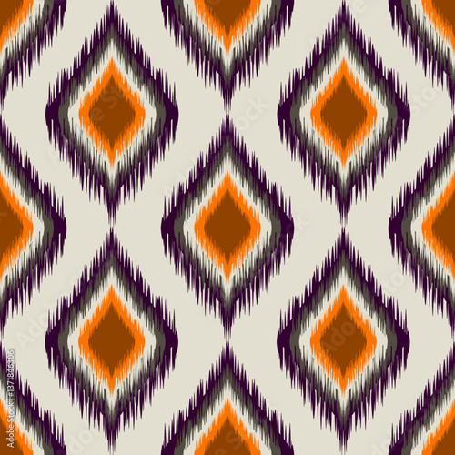 abstract seamless pattern in brown and orange theme, designed for wallpaper, fabric print, background, cushion case and decoration.