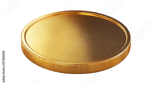 gold coin isolated on white