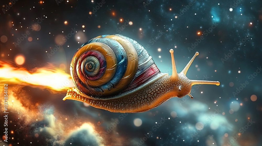 A colorful snail launches off into space on a rocket, illustrating uniqueness and competitive advantage, symbolizing the concept of thinking outside the box in business. A colorful snail launches off into space on a rocket, illustrating uniqueness and competitive advantage, symbolizing the concept of thinking outside the box in business.