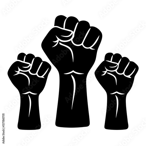 Isolated hand gestures, a black vector silhouette showing thumb up and down signs, with optional rubber gloves for protection