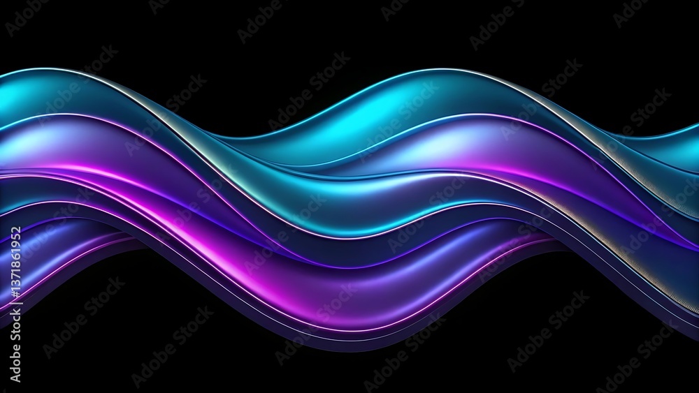 Obraz premium Abstract wavy background with vibrant colors.