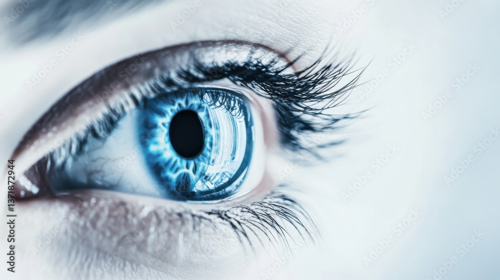 An AI powered robotic surgeon performing microsurgery on a human eye, sterile futuristic operating room with precision robotic arms, High-tech style An AI powered robotic surgeon performing microsurgery on a human eye, sterile futuristic operating room with precision robotic arms, High-tech style