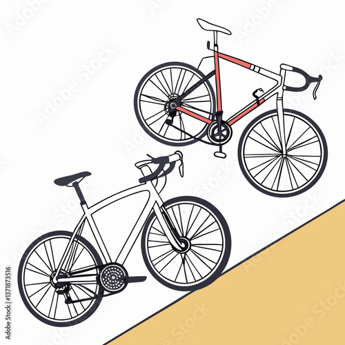 City Bikes Collection in Flat Vector Style
