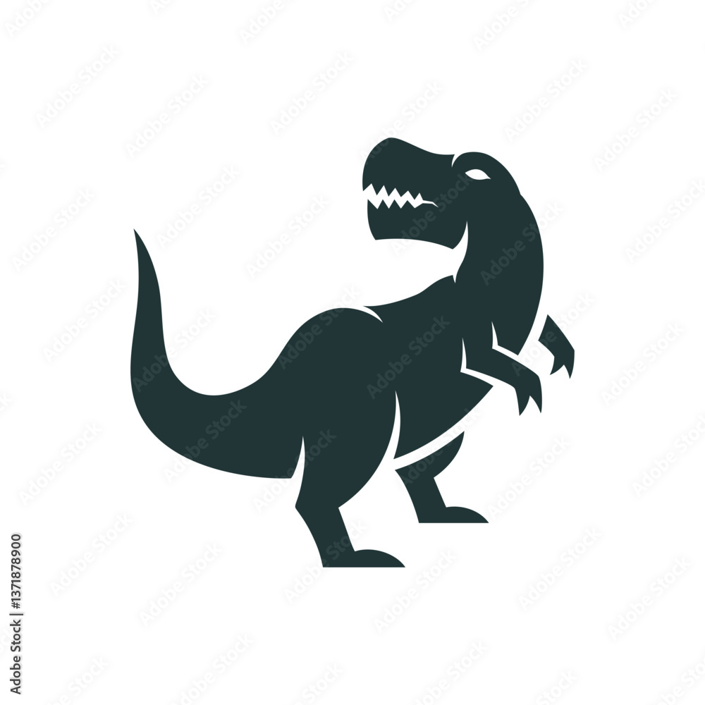 Obraz premium t-rex vector dinosaur silhouette logo