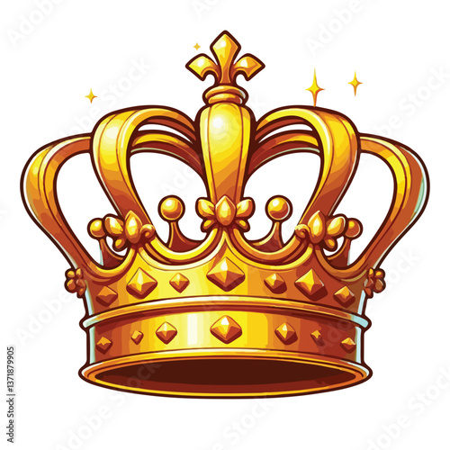 A golden crown vector