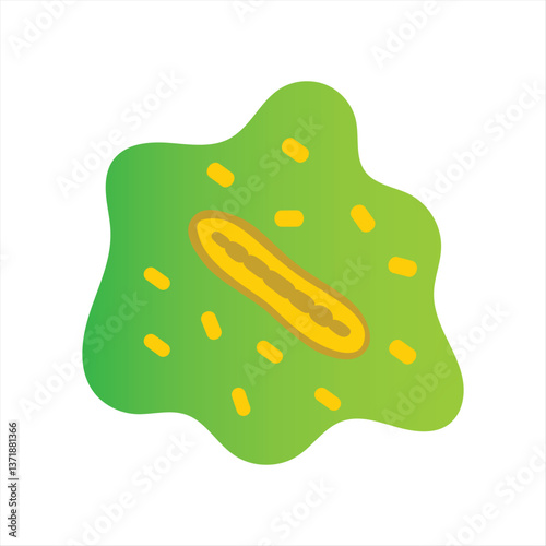 Abstract illustration of a rod-shaped microorganism photo
