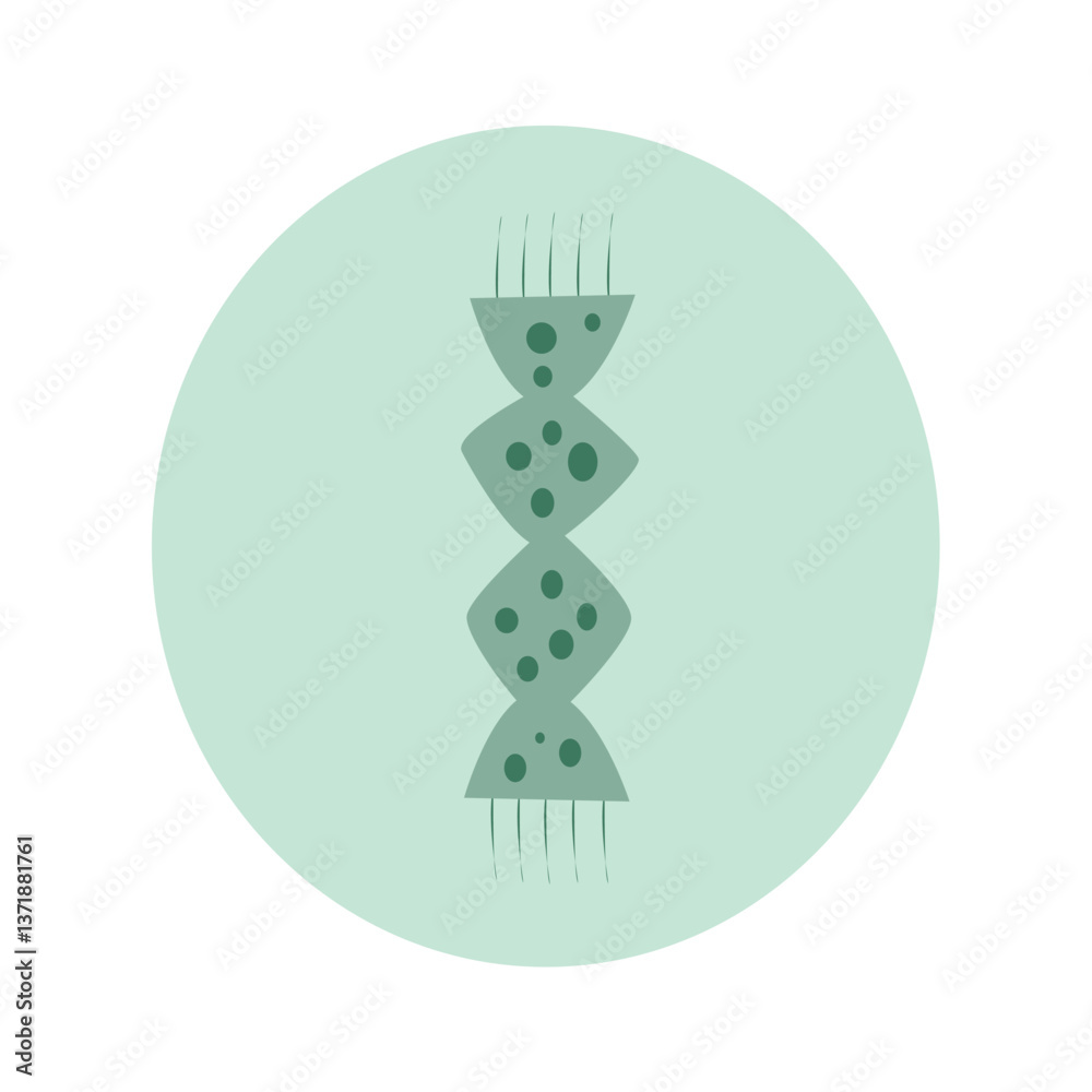 Fototapeta premium Abstract organic shape with repeating forms and dots