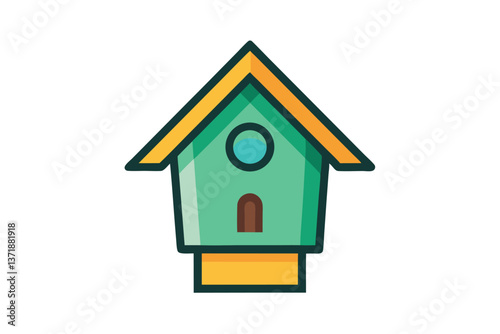 bird house isolated on white