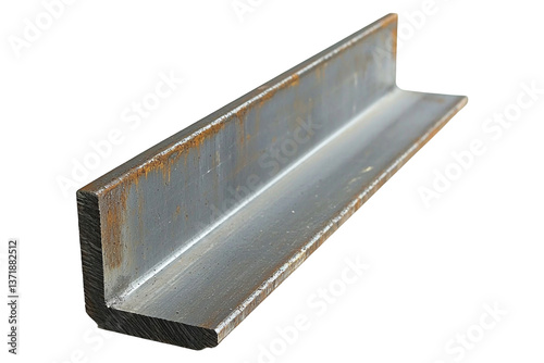 Used angle iron on white background.