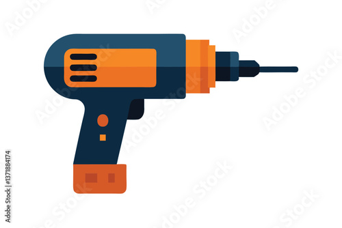 electric drill isolated on white background