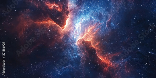 A Cosmic Train Station Where Rails Extend into the Stars for Sci-Fi, Fantasy, and Space Travel Inspiration photo