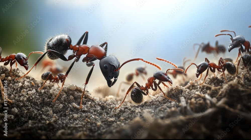 Fototapeta premium Ants working together