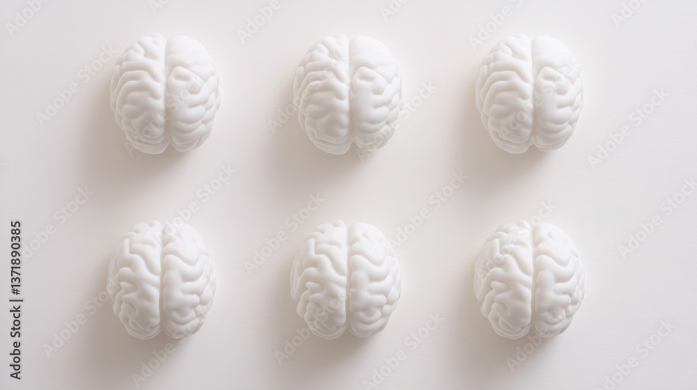 Brains on white background Brains on white background