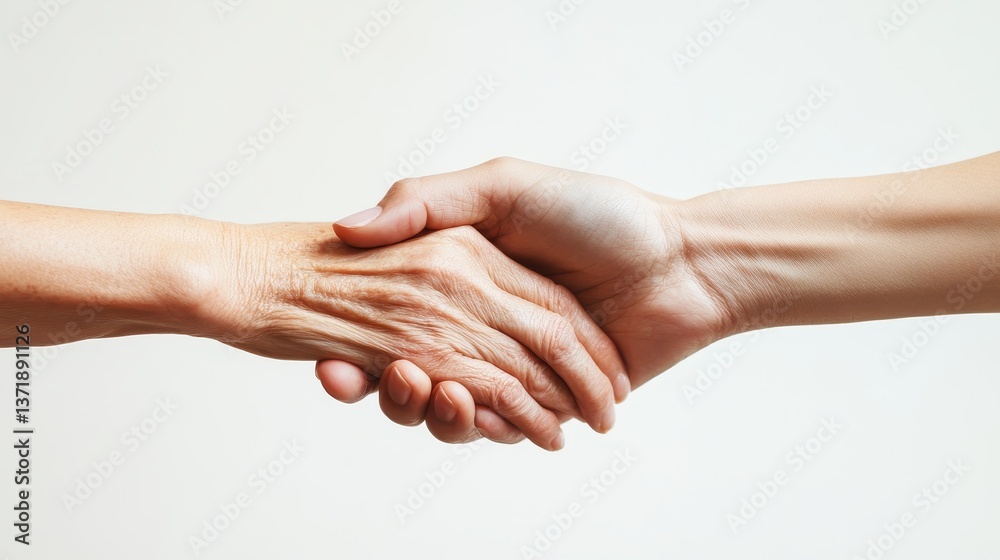 Young hands hold old hands,Help for the elderly concept,Holding hands Asian senior or elderly old lady woman patient with love, care, encourage, nurse holding old patient hand concept. Young hands hold old hands,Help for the elderly concept,Holding hands Asian senior or elderly old lady woman patient with love, care, encourage, nurse holding old patient hand concept.