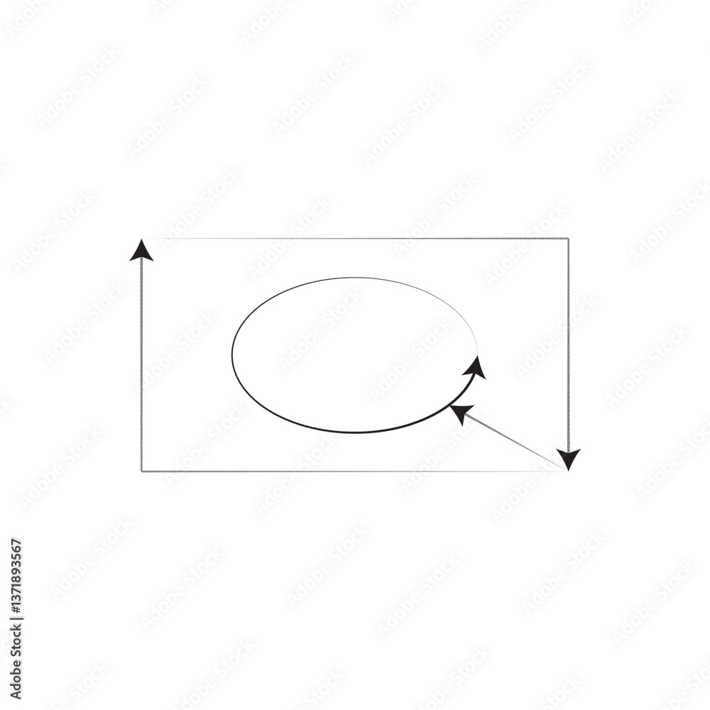 Flowchart Diagram with Arrows and Circle Flowchart Diagram with Arrows and Circle