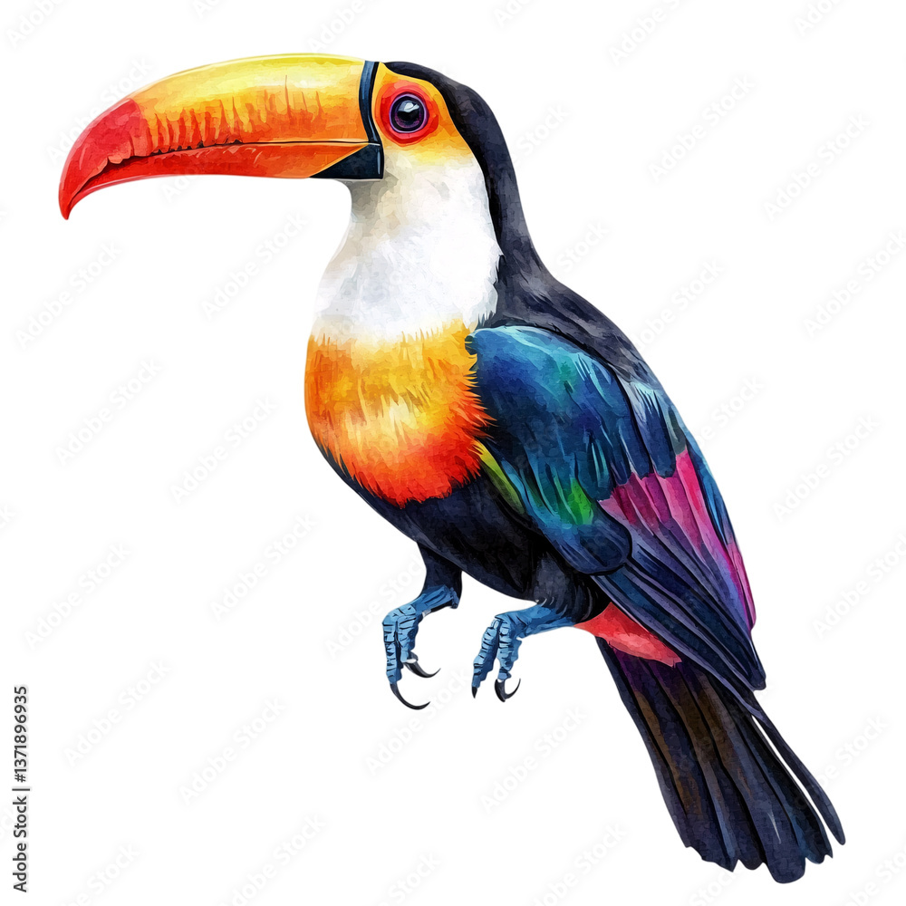 Fototapeta premium Toucan isolated on transparent background