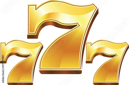 777 Slot wins the jackpot. Big win concept. Casino jackpot. Vector illustration
