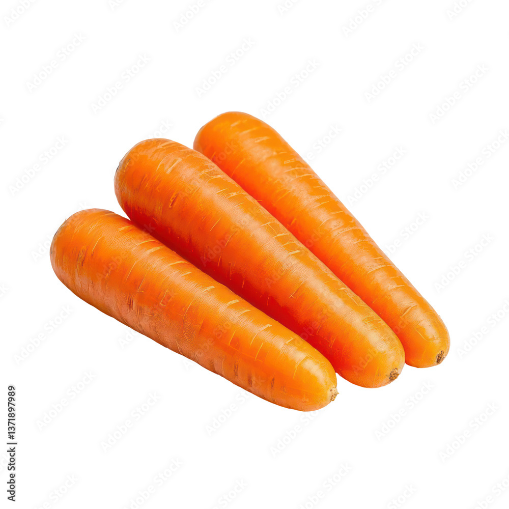 Fresh Carrots Isolated On Transparent Background, Generative AI Fresh Carrots Isolated On Transparent Background, Generative AI