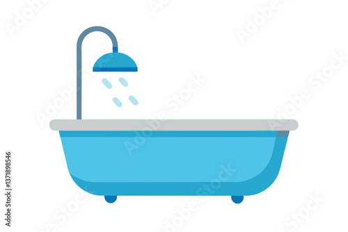 illustration of a bathroom with a bathtub